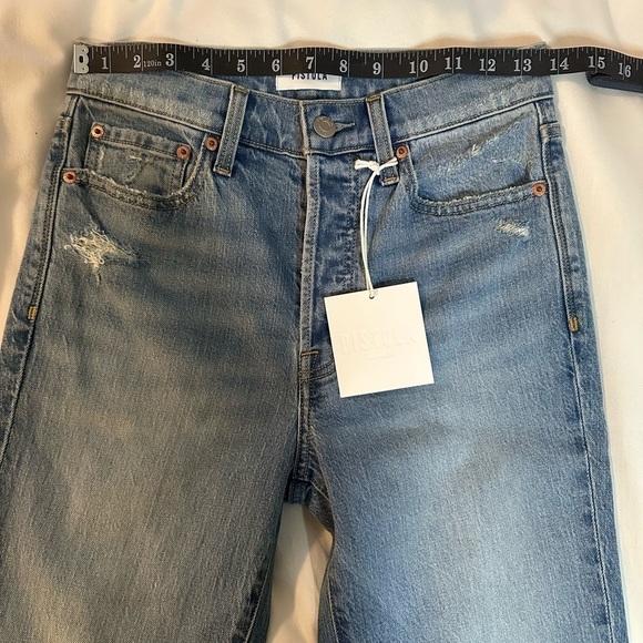 Charlie High Rise Classic Straight Ankle Jean - Wave Vintage - Picture 12 of 13